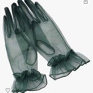 Miranda's Bridal Women's Wrist Length Formal Gloves Dark Green